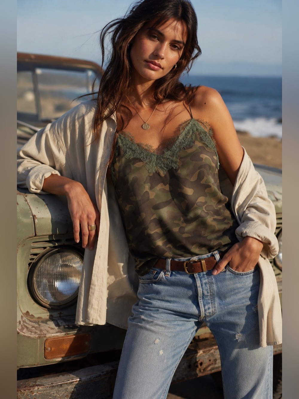 CAMI NYC Silk Camo Tank
